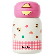bablov 花伴森 316 一蓋雙飲保溫罐, 查理小假日, 1個, 350ml