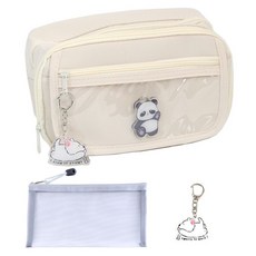 Cozy Papa 9格大容量多功能鉛筆盒, 米色, 1個