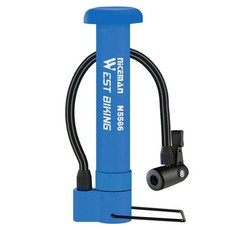 웨스트바이킹 아리나라 휴대용 자전거 펌프 공기주입기 사이클링 장비, 블루, 1개