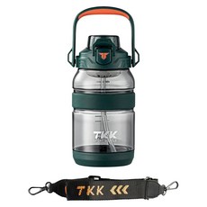 TKK 攀峰手提大容量水壺 Tritan 附背帶, 高山綠, 1個, 1.2L
