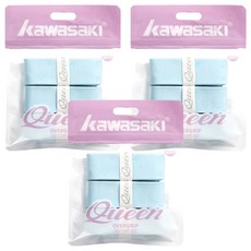 kawasaki 川崎 運動握把布 Queen Q5 3入, 藍色, 3個