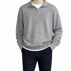 Guystory 男士 Kren 寬鬆版型翻領長袖針織衫