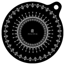 Peripia Pannel 矽膠電磁爐墊, 黑色, 1個