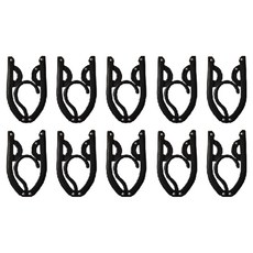 므뮤 휴대용 여행용 접이식 옷걸이, 다크 블랙, 10개