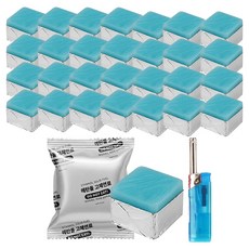 브리즈문 안전한 미니 화로 캠핑 에탄올 고체연료 20g x 30p + 미니 토치 라이터 세트, 1세트