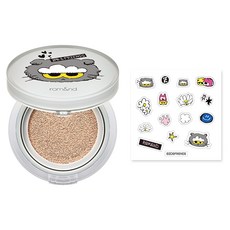 rom&nd 台灣公司貨 柔焦氣墊 ZO&FRIENDS聯名款 含貼紙 SPF24 PA++, 02 純潔 21, 1個