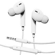 누아트 스테레오 이어팟 커널형 유선 이어폰 3.5mm, 화이트