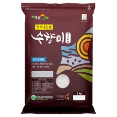 씻어나온 수향미 골든퀸 3호 백미 특등급, 3kg, 1개