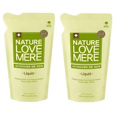 네이쳐러브메레 젖병세정제 액상 레몬 라임 리필, 500ml, 2개