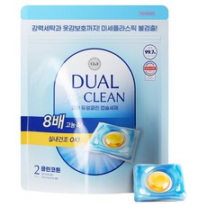 CLA 클라 2in1 듀얼클린 캡슐 세탁세제 클린코튼, 100개입, 1개