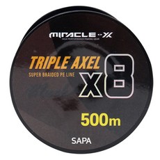 싸파 미라클 트리플악셀 합사줄 X8 1.5호, 블랙, 1개