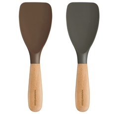 WAGENSTEIGER Essenza 白金矽膠多功能刮刀 2件組, 可可色, 深灰色, 1套