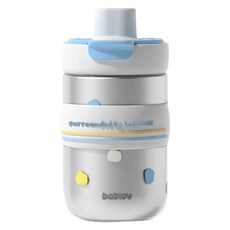 bablov 花伴森 316不銹鋼噗噗保溫瓶, 銀河星星曲, 1個, 450ml