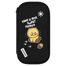 춘식이 모노톤 투지퍼 대용량 필통, 1개, 블랙