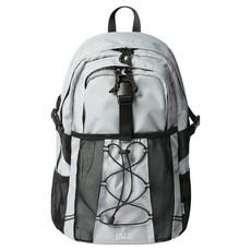 yale 男女通用網眼口袋扣環後揹包, 灰色