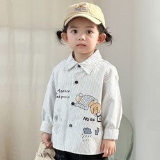 Starbean 條紋印花長袖襯衫