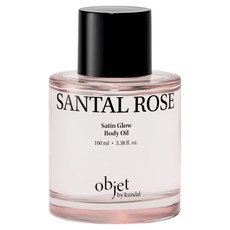 ObjetByKundal 緞光亮澤身體油 沙檀玫瑰, 1個, 100ml