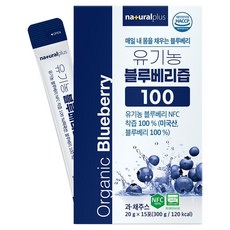 내츄럴플러스 유기농 블루베리즙 100 15p, 300g, 1개
