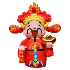 葉子小舖 充氣喜慶財神爺, 紅色, 1個
