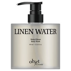 ObjetByKundal 水潤光澤濕潤沐浴露 亞麻水, 1個, 450ml