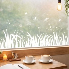 Ttodream 隱私保護無膠窗戶貼紙, 蒲公英