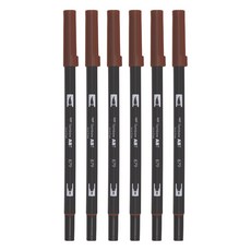 톰보 ABT 듀얼 브러시펜, 879 브라운, 6개