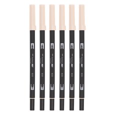 톰보 ABT 듀얼 브러시펜, 850 라이트 아프리코트, 6개