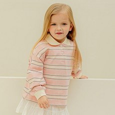 삠뽀요 모어스트라이프카라 티셔츠 PLRCT11