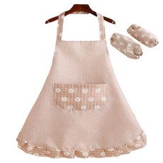 코이드림 멀티 주방 가정 앞치마 + 토시 세트, 오렌지, 1세트