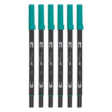 톰보 ABT 듀얼 브러시펜, 373 씨 블루, 6개