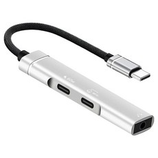 HOHOO Type-C 轉 3.5mm 耳機音訊高速充電轉接頭 PD 60W Odego P-60, 銀色, 1個, 185mm