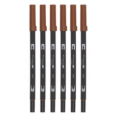 톰보 ABT 듀얼 브러시펜, 969 초콜릿, 6개