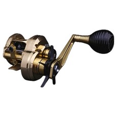 CREMAN Little Giant 拋投捲線器 短爪章魚 烏賊 章魚 船釣 釣魚捲線器 鐵板釣 右手把, 金色, 單一商品