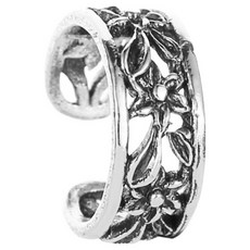 이츠굿텐 스컬플라워 이어커프 데일리 논피어싱 레이어드 귀찌 한쪽 1cm