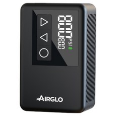 에어글로 스마트 미니 LCD 디스플레이 120PSI 초경량 휴대용 자전거 전동펌프, 1개, 블랙