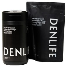 덴라이프 다목적 비니거 세정티슈 용기 150p + 리필 150p 세트, 1세트