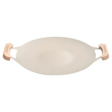 Eluha 電磁爐兩用麥飯石圓形雙耳健康烤盤, 1個, 28cm