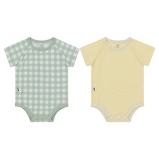 코니 신생아용 코튼메쉬 바디수트 2종 세트