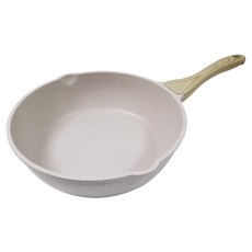 SILWA 西華 電磁爐適用 白石木語不沾深煎鍋, 1個, 28cm