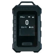 포레스트유 더블체크 캠핑용 일산화탄소 경보기, 블랙, 1개