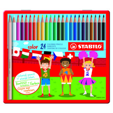 STABILO 思筆樂 Stabilo 24色彩色鉛筆金屬盒組, 1套