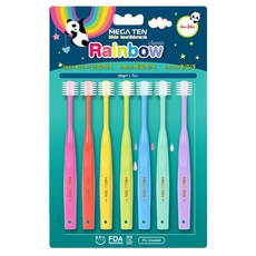 MEGA TEN 360 6段彩虹經典幼兒牙刷 第1階段 7件組, 1套