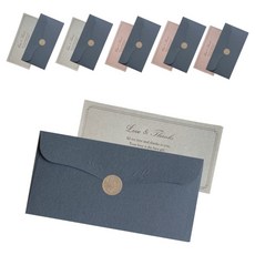 르미에 고급 감사 답례 용돈봉투 6p + 메모속지 2종 x 3p + 스티커 6p 세트, 그레이(용돈봉투), 화이트, 핑크(메모속지), 1세트