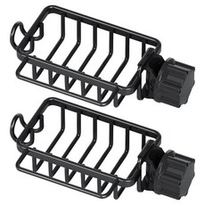 아케이바이 공중부양 고급형 물빠짐 수세미 거치대, 2개, 블랙