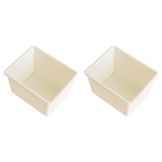 LUNA STORY 模組化低款嬰兒收納客廳書櫃專用大容量收納籃, 奶油色, 1層