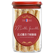 億品鄉 法式椰香千層酥條 純素, 200g, 1個