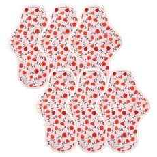 한나패드 커버 흡수체 유기농 면 다회용천생리대 M포피핑크, 6개, 1개입, 중형