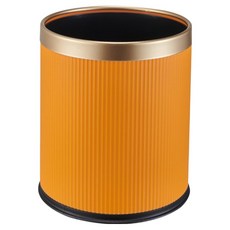 썬앤드림 골드라인 압력링 거실 호텔 쓰레기통 15L, 오렌지