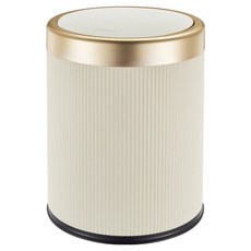 썬앤드림 세련된 거실 주방 더블 버킷 쓰레기통 15L, 크림화이트