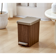 Sun & Dream 木質感性高級室內裝飾長方形垃圾桶, 混合色